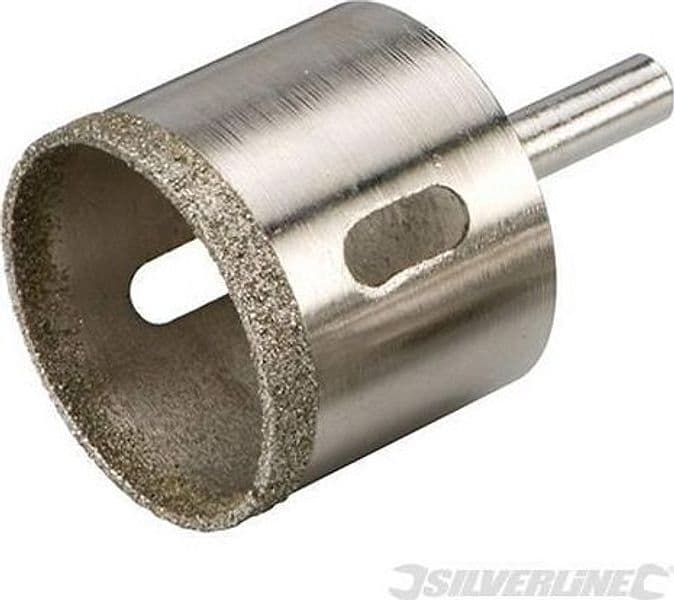 Sega a tazza diamantata per forare piastrelle , vetro, marmo, ardesia e gres porcellanato varie mis.