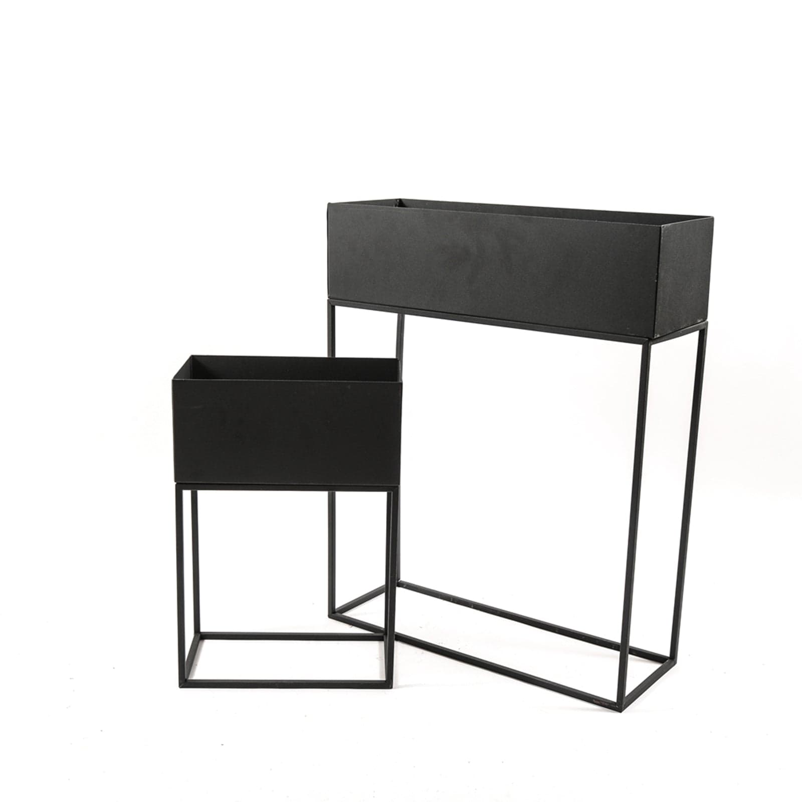 Set 2 Fioriera porta vaso in metallo da interno ed esterno arredamento moderno in Balconiere Decor Space - Altamura, commercioVirtuoso.it