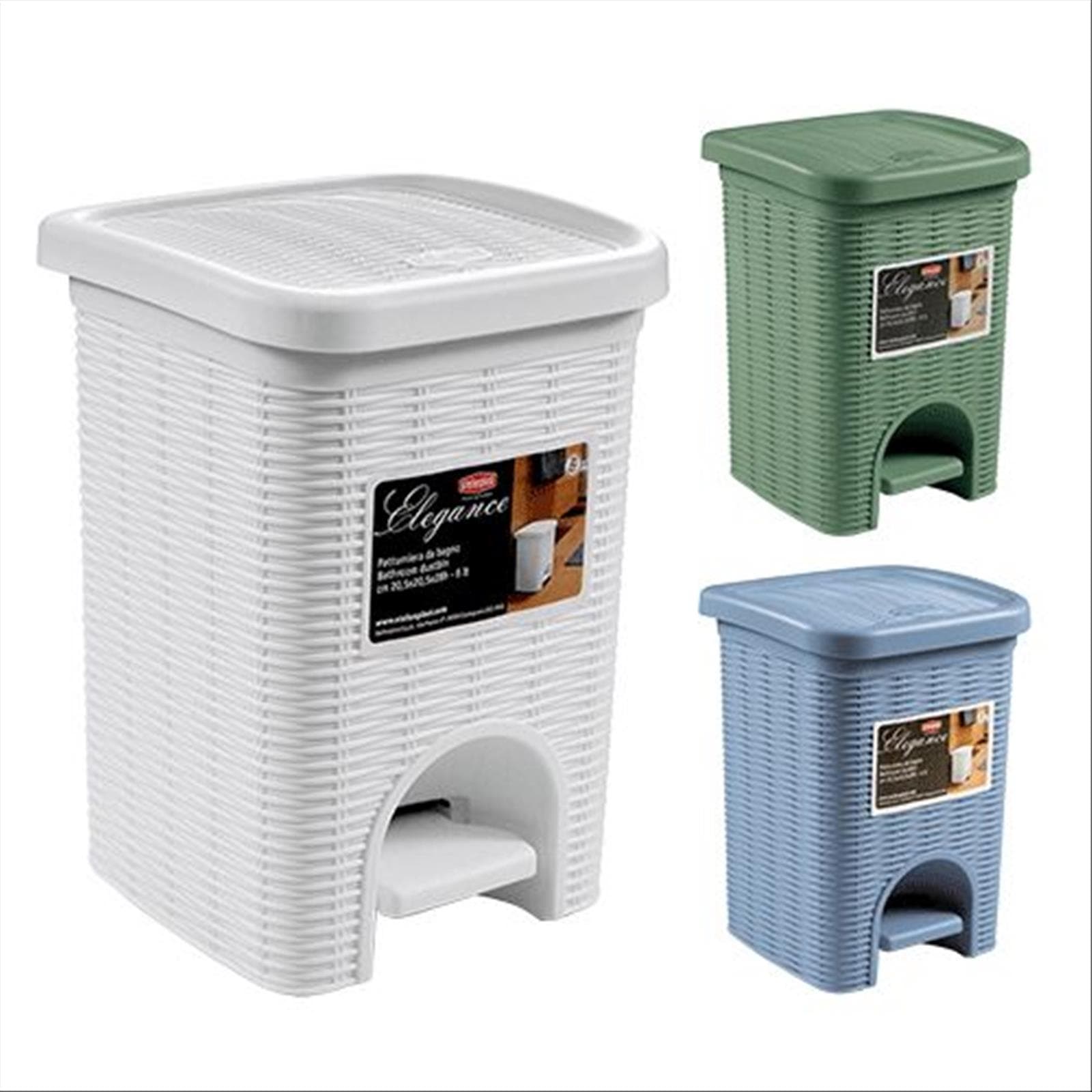 Stefanplast pattumiera pedale 'elegance' lt.6 Casa e cucina/Organizzazione interni/Rifiuti e riciclaggio/Pattumiere da cucina Decor Space - Altamura, Commerciovirtuoso.it