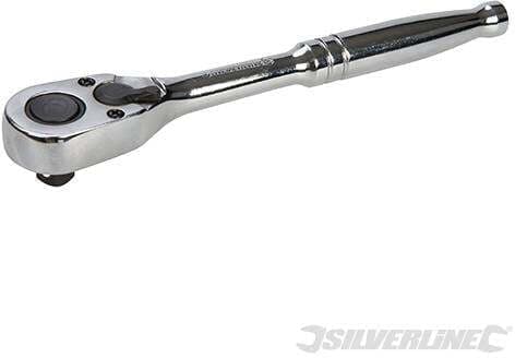 Chiave a cricchetto Silverline in acciaio con sgancio rapido 3/8" / 202 N m