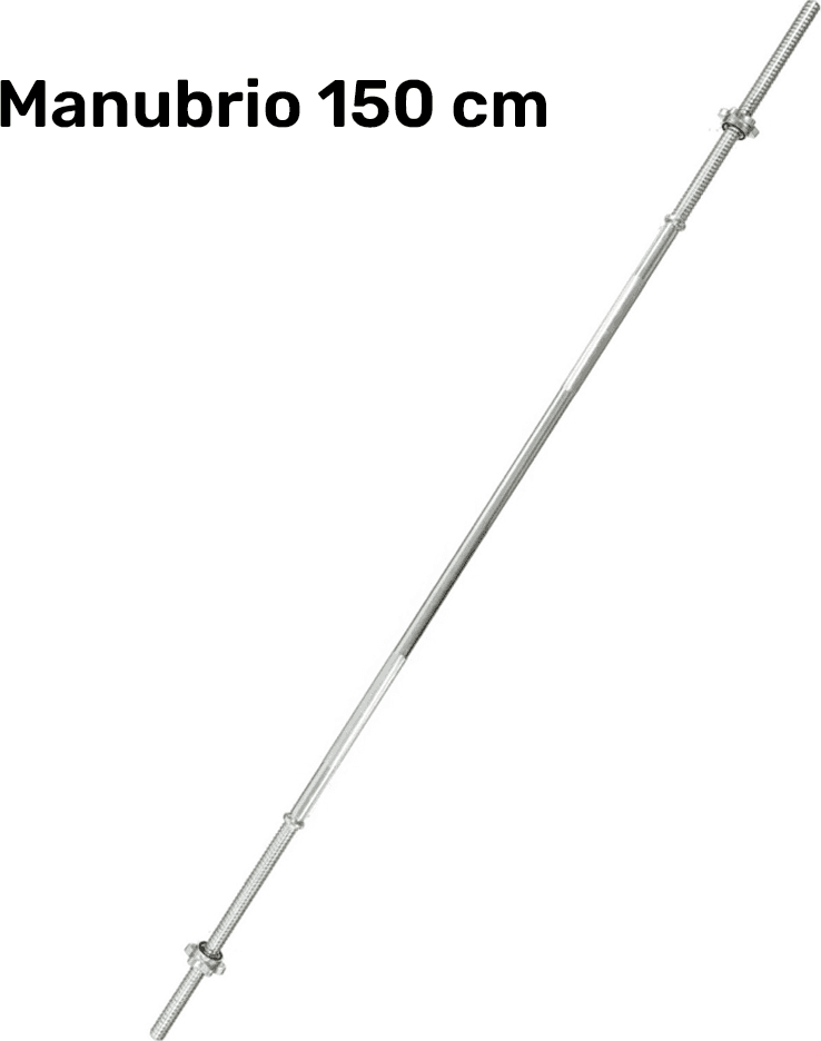 BARRA BILANCIERE LUNGHEZZA 150 CM ANTISCIVOLO ACCIAIO CROMATO PALESTRA FITNESS