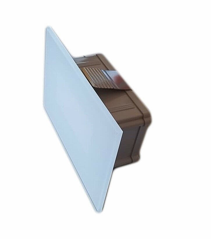 SEGNAPASSO LED 4W INCASSO SCATOLA 503 3000K IP65 CORNICE VETRO SIMMETRICO BIANCO