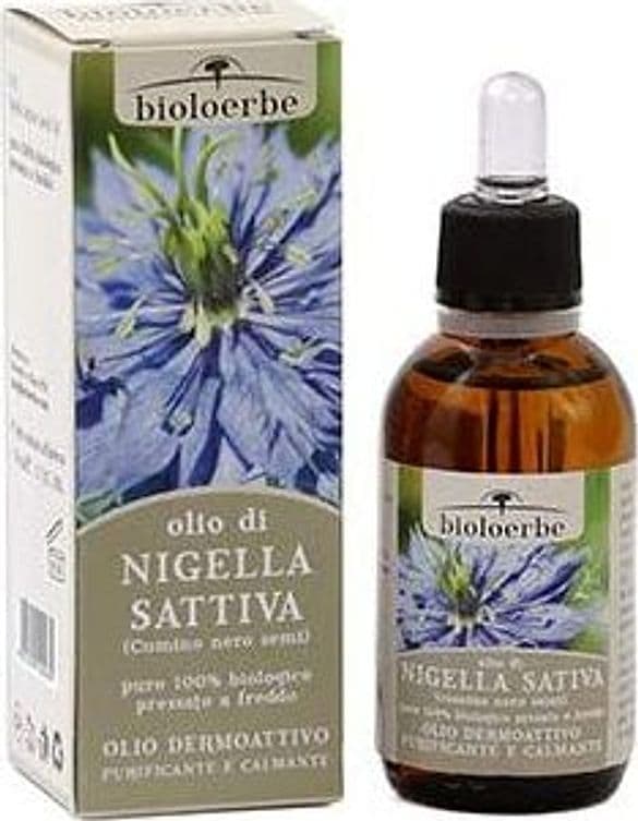 Olio di Nigella Sattiva (semi di cumino neri) - Scen - 50 ml. - Puro 100% biologico e pressato a freddo. Prodotto per la cura della pelle – Idratante naturale anti Età per uomo e donna