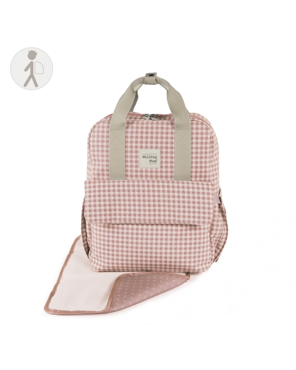 Zaino Pasito a Pasito Walking Mum I Love Vichy – Bianco & Rosa
