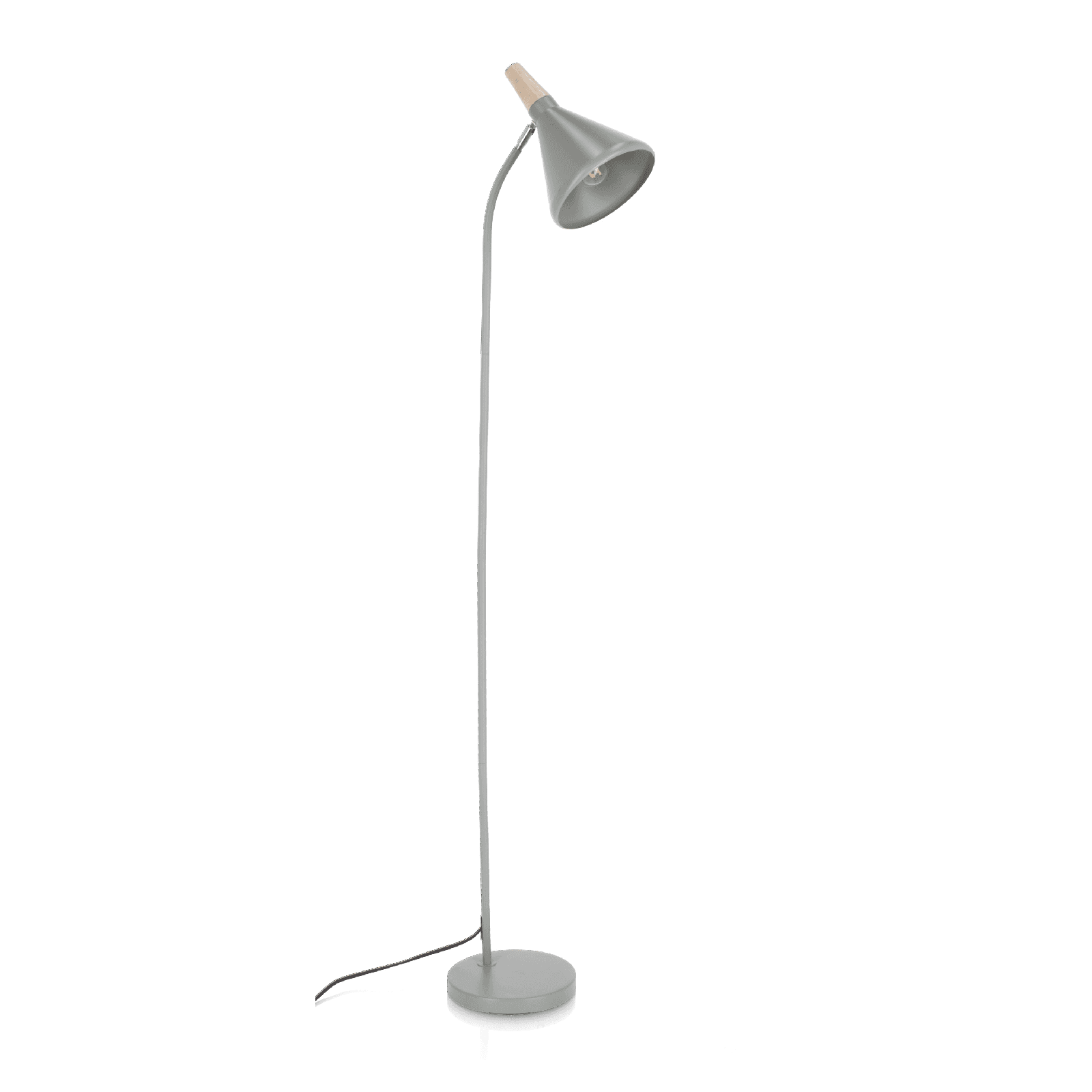 Piantana brill in acciaio verniciato a polvere e legno di pino h 148 cm in Lampade da terra Decor Space - Altamura, commercioVirtuoso.it