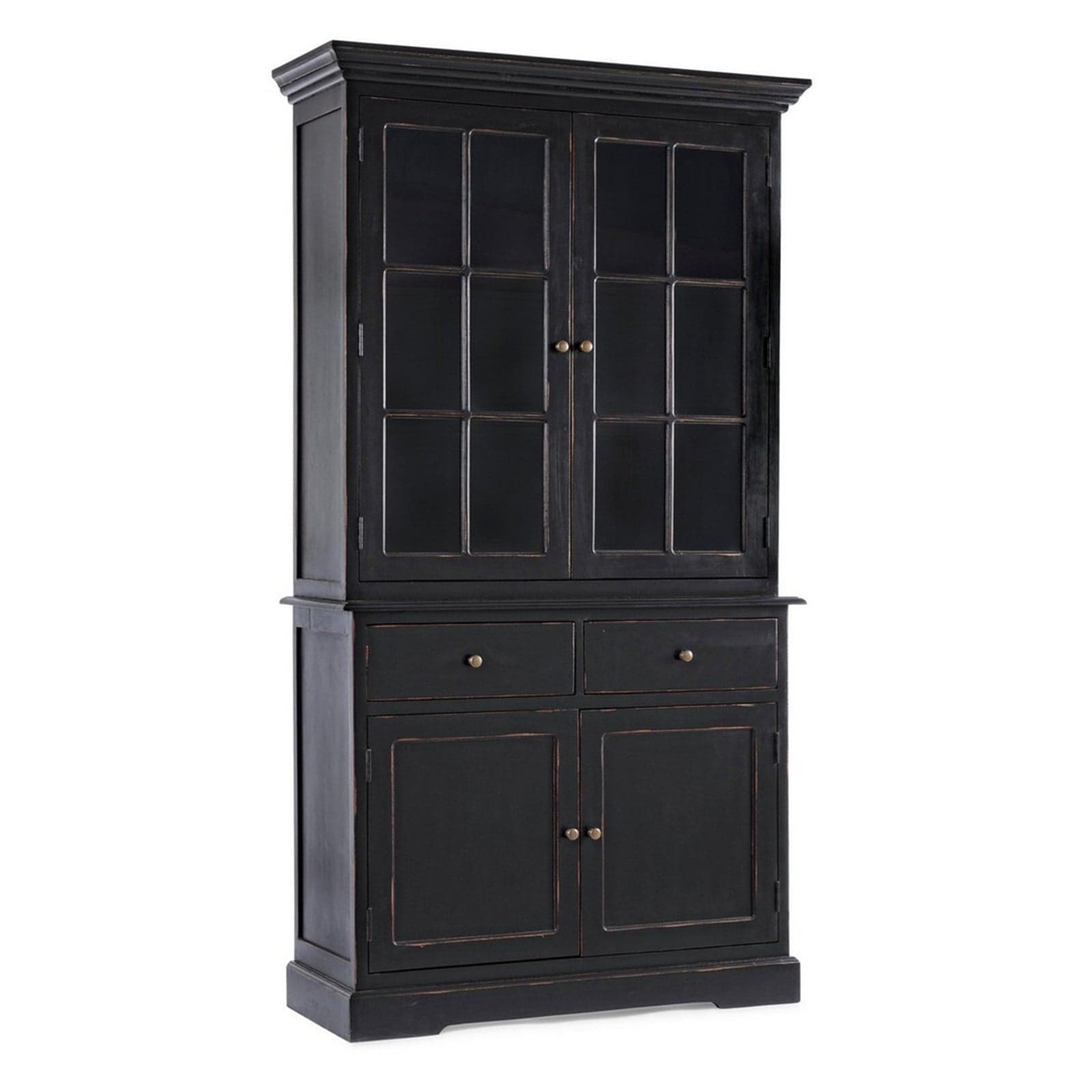 Vetrina "Jefferson" per interno, struttura in legno di mango, schienali in legno in Vetrinette Decor Space - Altamura, commercioVirtuoso.it