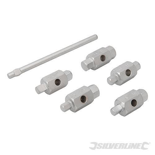 Kit di chiavi per il drenaggio dell'olio Silverline 6 pezzi Silverline
