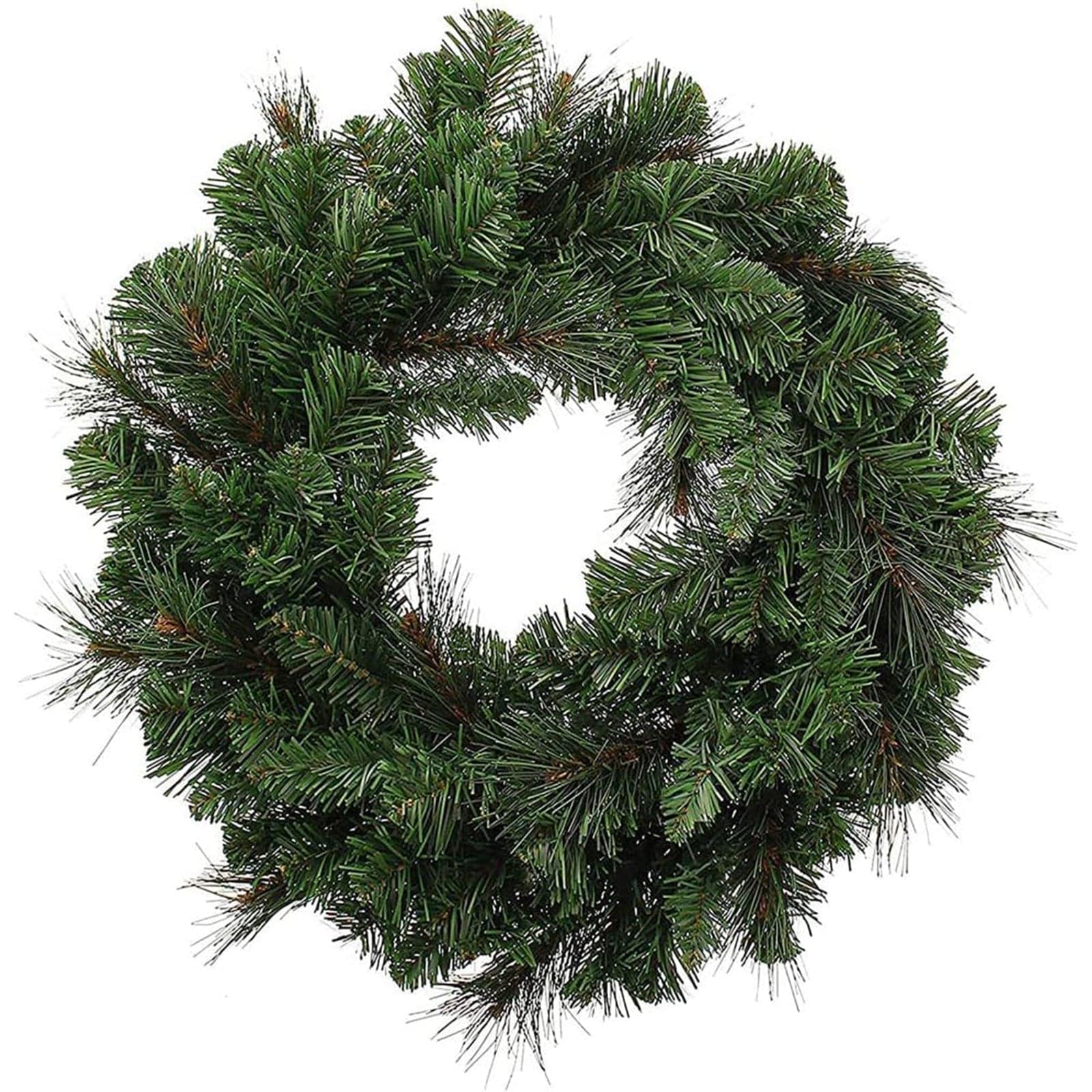 Ghirlanda dietro porta "Milton" in PP effetto aghi di Pino, corona per decorazioni natalizie in Orpelli e festoni MagiediNatale.it - Altamura, commercioVirtuoso.it