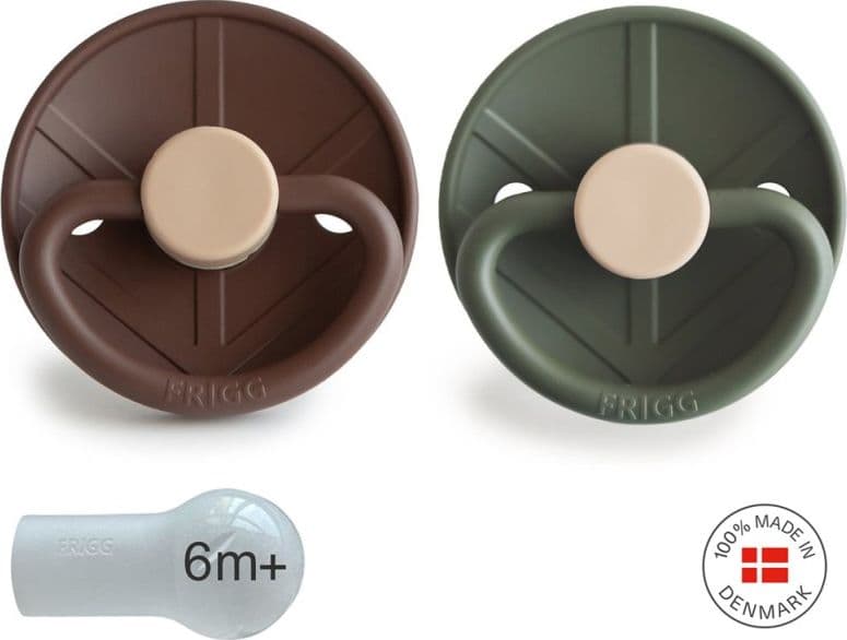 Succhietti 2Pz FRIGG Little Viking Silicone 6+ – Cocoa/Olive