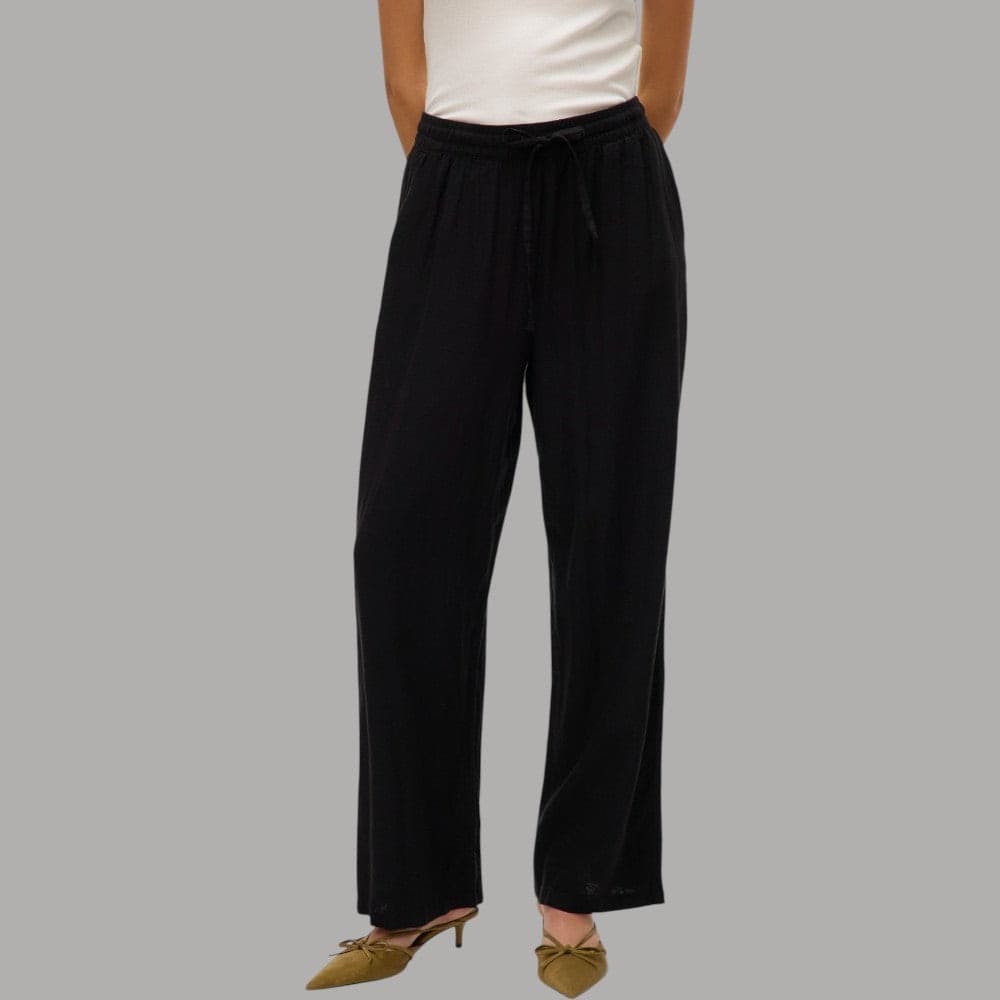 Pantaloni in Lino Vero Moda Linh Elasticizzati con Tasche - Prodotti di Classe