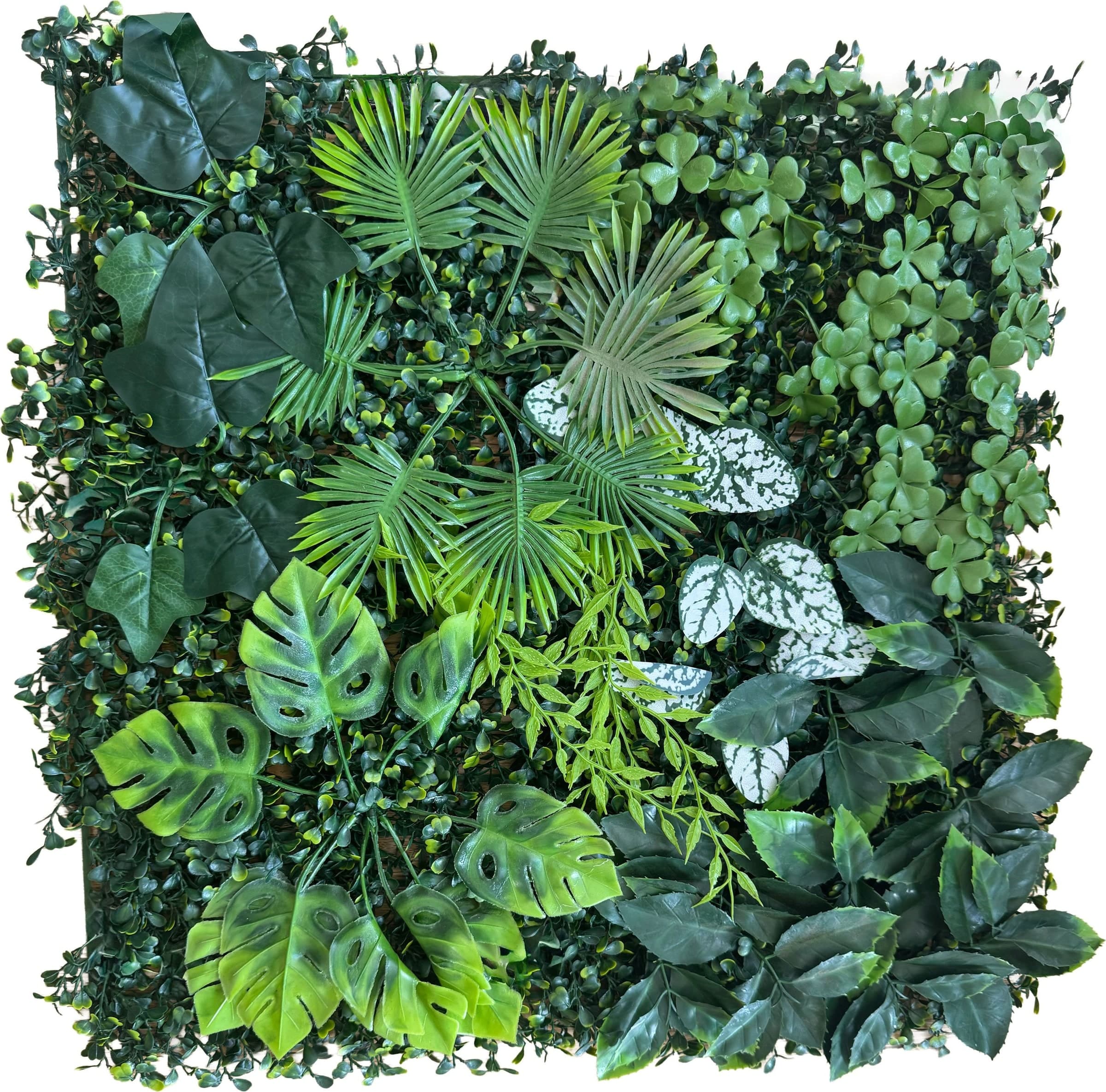 Pannelli Verde Verticale 50×50 cm Ultra-realistici e folti, per interno/esterno GIARDINO MULTIFLORA - Eternal Parquet - Eternal Parquet