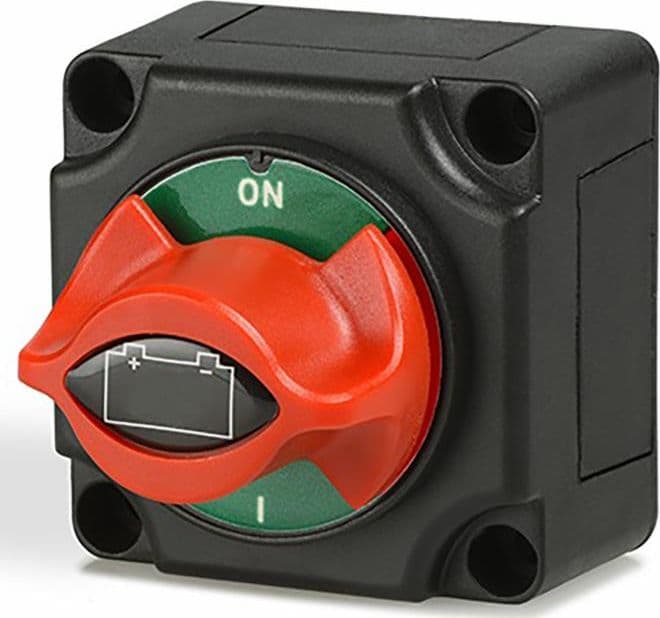 Interruttore staccabatteria 12-24V con maniglia rotativa