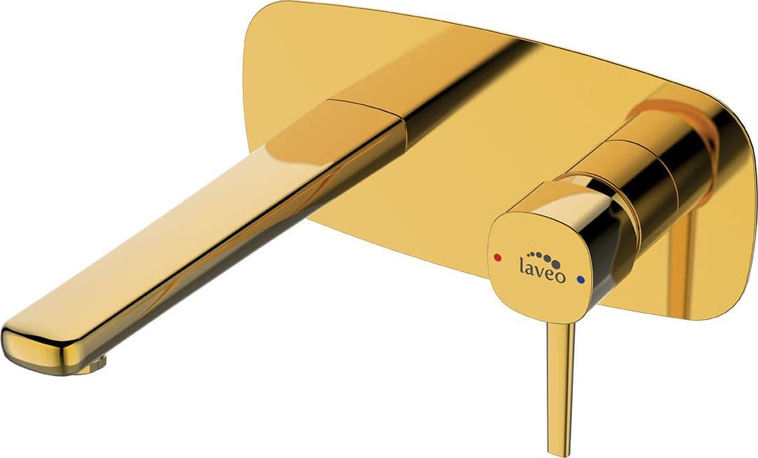 Miscelatore lavabo a incasso – design originale con leve sottili e aeratore regolabile, oro lucido
