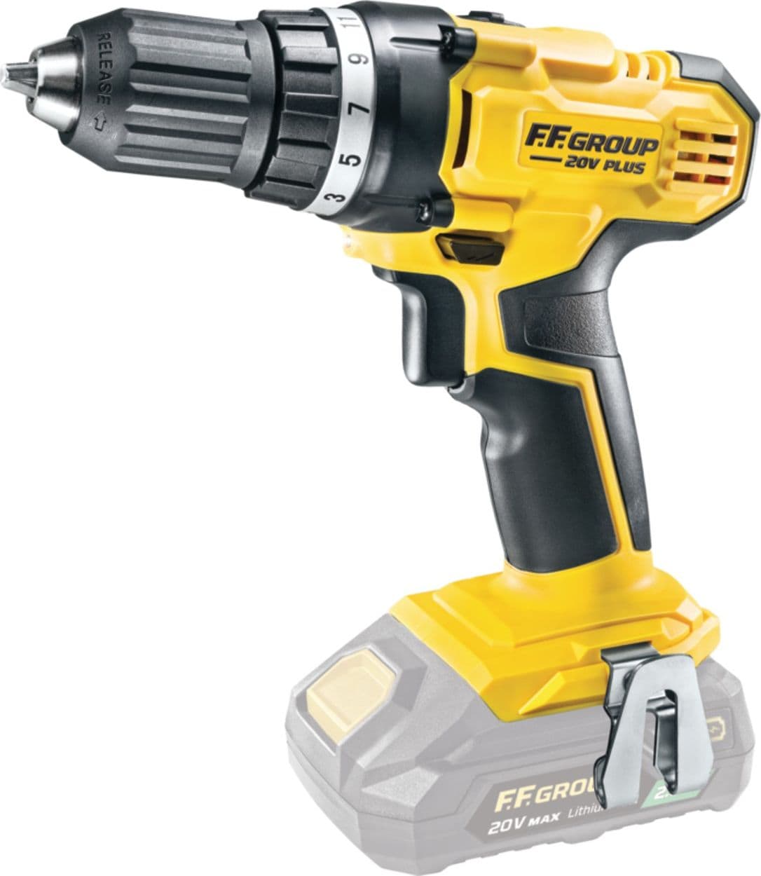 FF Group CDD/35 20V PLUS trapano avvitatore con 2 batterie - uso semi-professionale