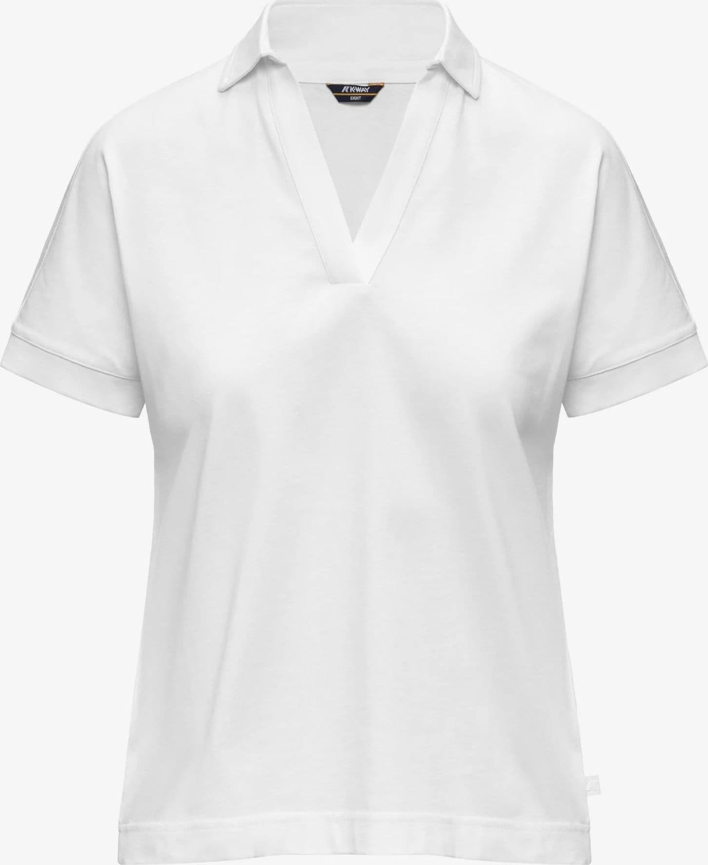 K-Way T-shirt polo donna Iselie in cotone bianca regular fit