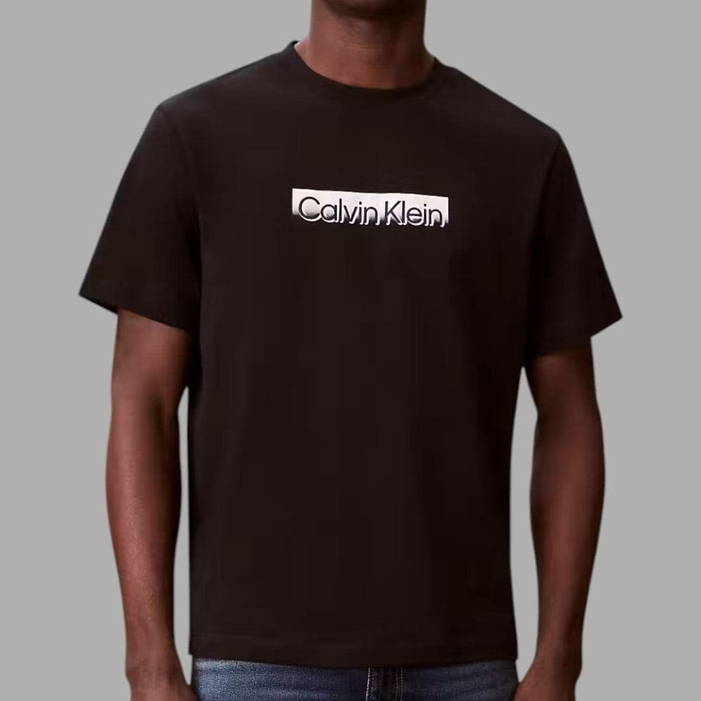 T-shirt Calvin Klein Cotone 100% Logo Metallic Elegante