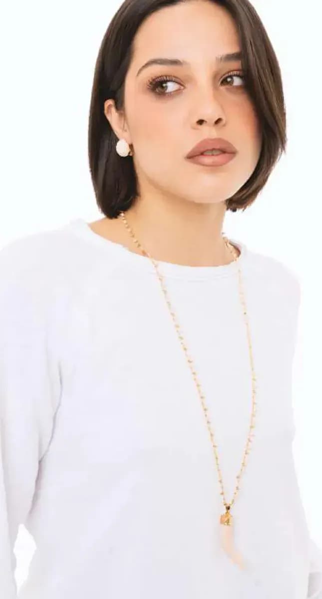 Collana lunga catena con pendente corno | MYA ACCESSORIES