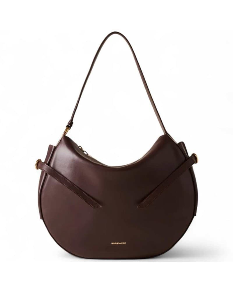Borbonese Borsa Hobo Castano/Mushroom Donna - 91010103-AU5-069
