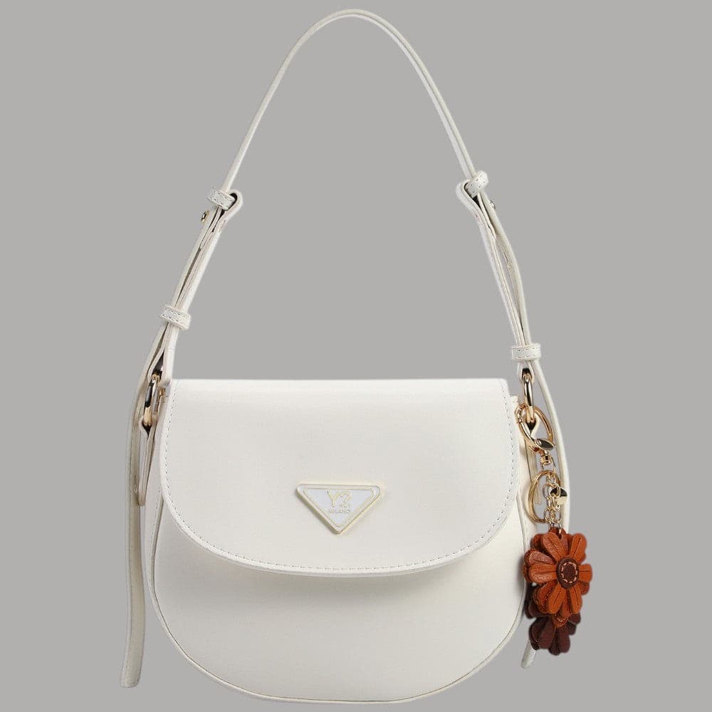Ynot Borsa Moonlight XS Eco Pelle con Portachiavi Rimovibile Bianco