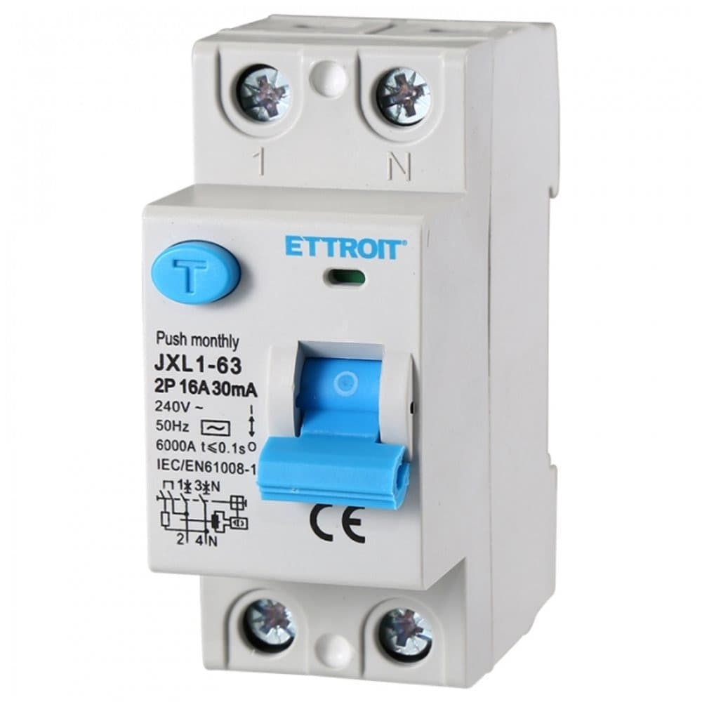 INTERRUTTORE DIFFERENZIALE PURO 2P 40A 30ma 220V-6KA