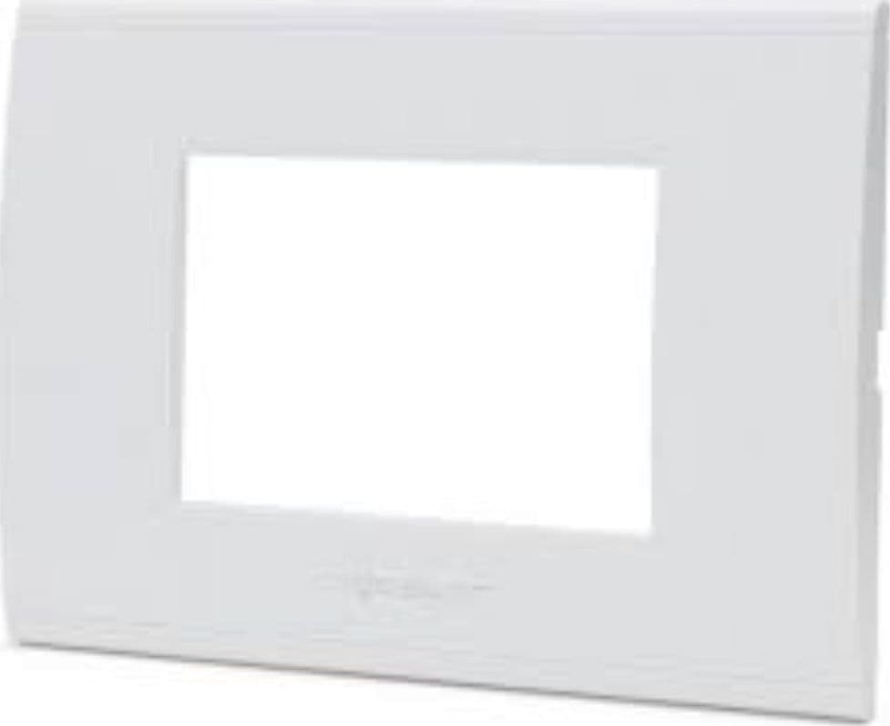 PLACCA A 3 MODULI IN PLASTICA BIANCA comp. living