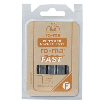 PUNTO 77 X FISSATRICE FISSACAVO M77 RO-MA - 77/11 ZINCATO MM 5X11- 1 confezioni