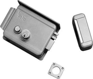 SERRATURA CANCELLO APPLICARE ELETTRICA 688 YALE VERN C.TONDO FISSO+SCR+PULS+TETT E.MM 70 DX