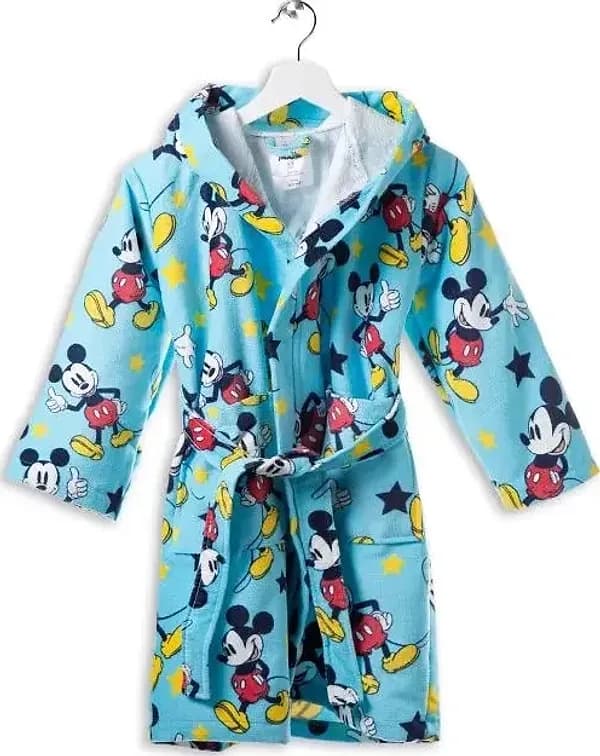 Accappatoio in spugna di puro cotone mickey star - caleffi