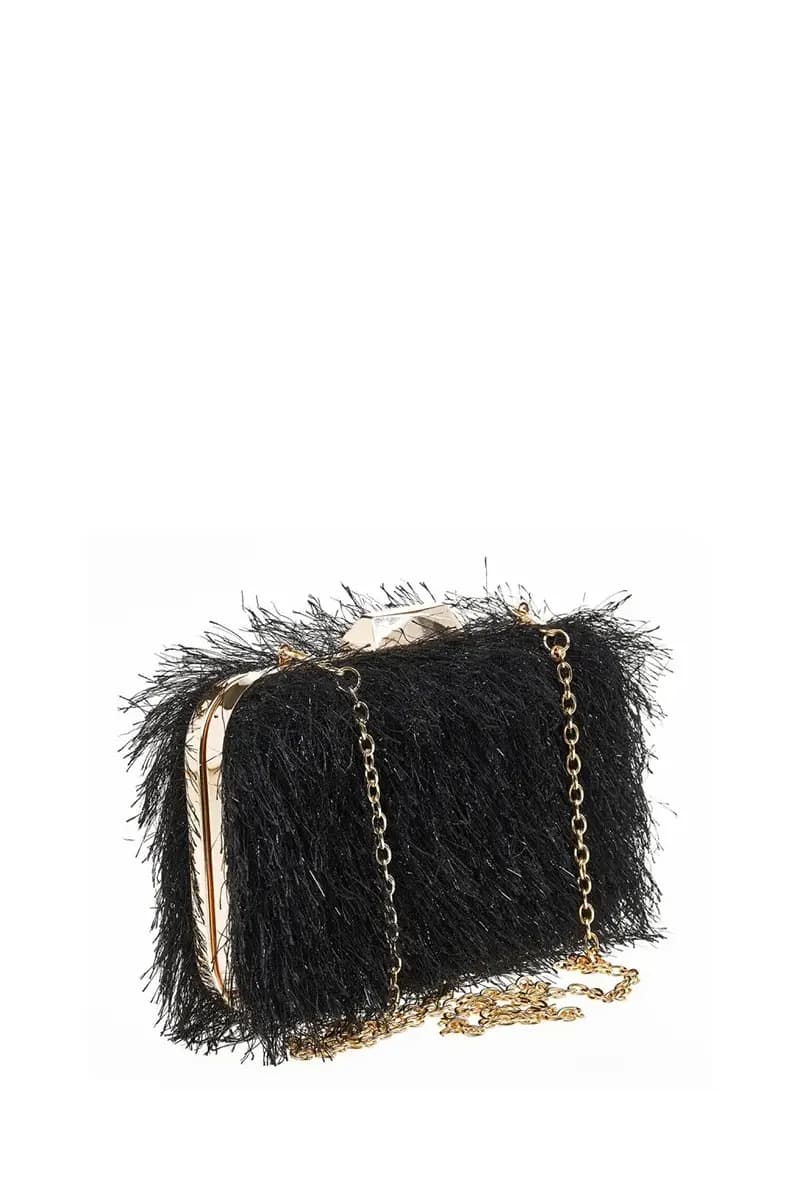 VERDE FASHION | Pochette lurex piumata