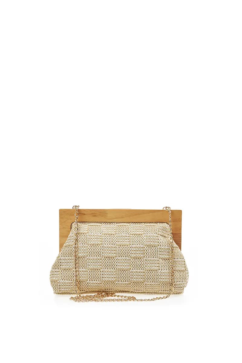 VERDE FASHION | Pochette paglia intrecciata