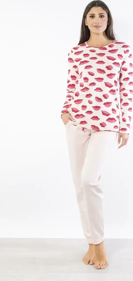 VERDISSIMA | Pigiama maglia girocollo e pantalone polsini Kisses