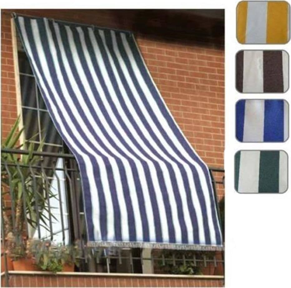 TENDA DA SOLE A RIGHE CON ANELLI PER PORTA ESTERNO BALCONE VERANDA GIARDINO 200X290CM