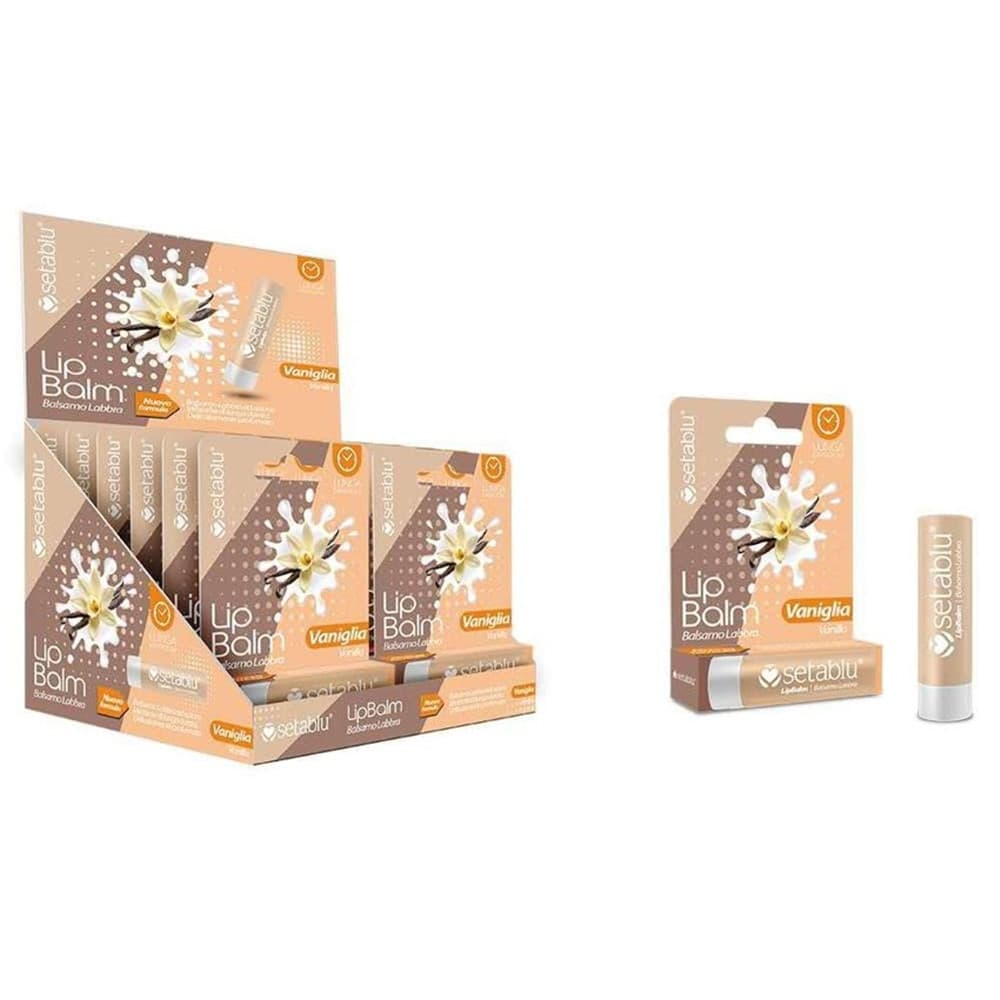 SET 12PZ BALSAMO LABBRA AL PROFUMO DI VANIGLIA IDRATANTE PROTETTIVO STICK 2,2G 620667A