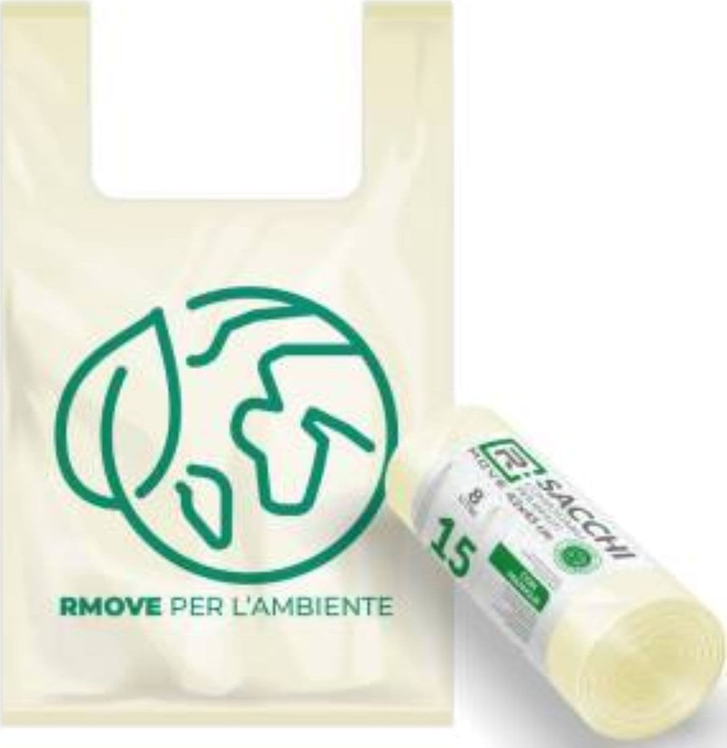 RMove Sacchi Biodegradabili Per Rifiuti 42x45cm 1Rot/15pz 8LT