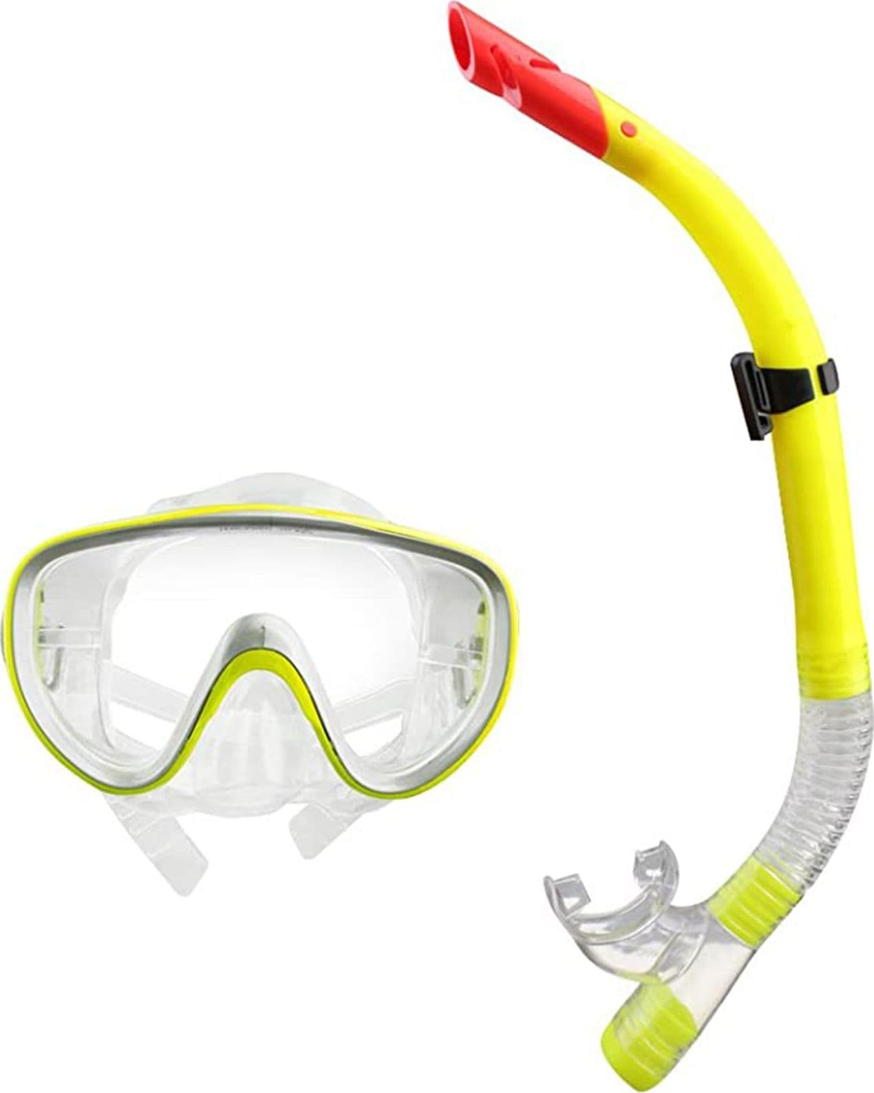 Maschera da sub con boccaglio per immersioni e snorkeling adulti e bambini