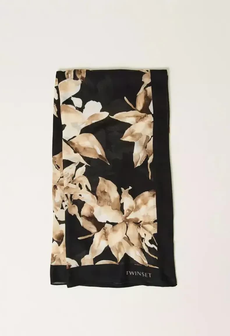 TWINSET | Kefiah con stampa floreale