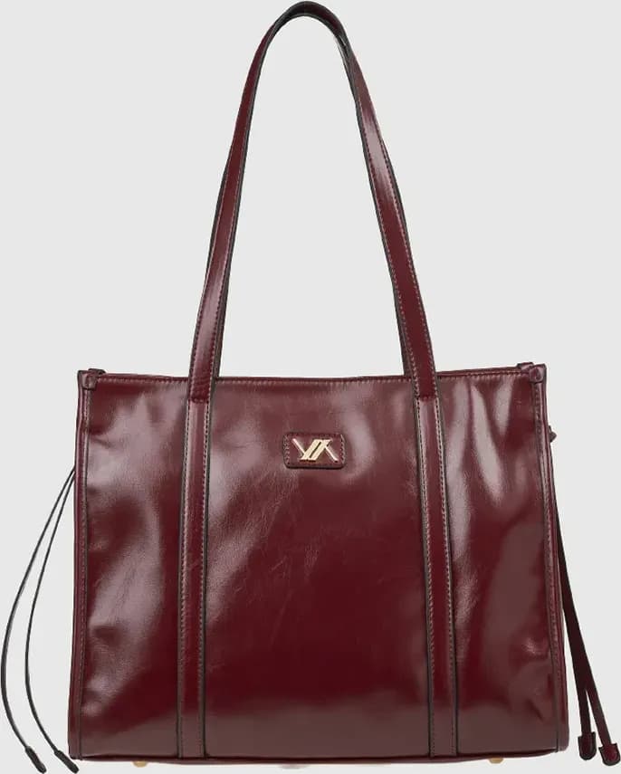 VERDE FASHION | Borsa a spalla in ecopelle verniciata
