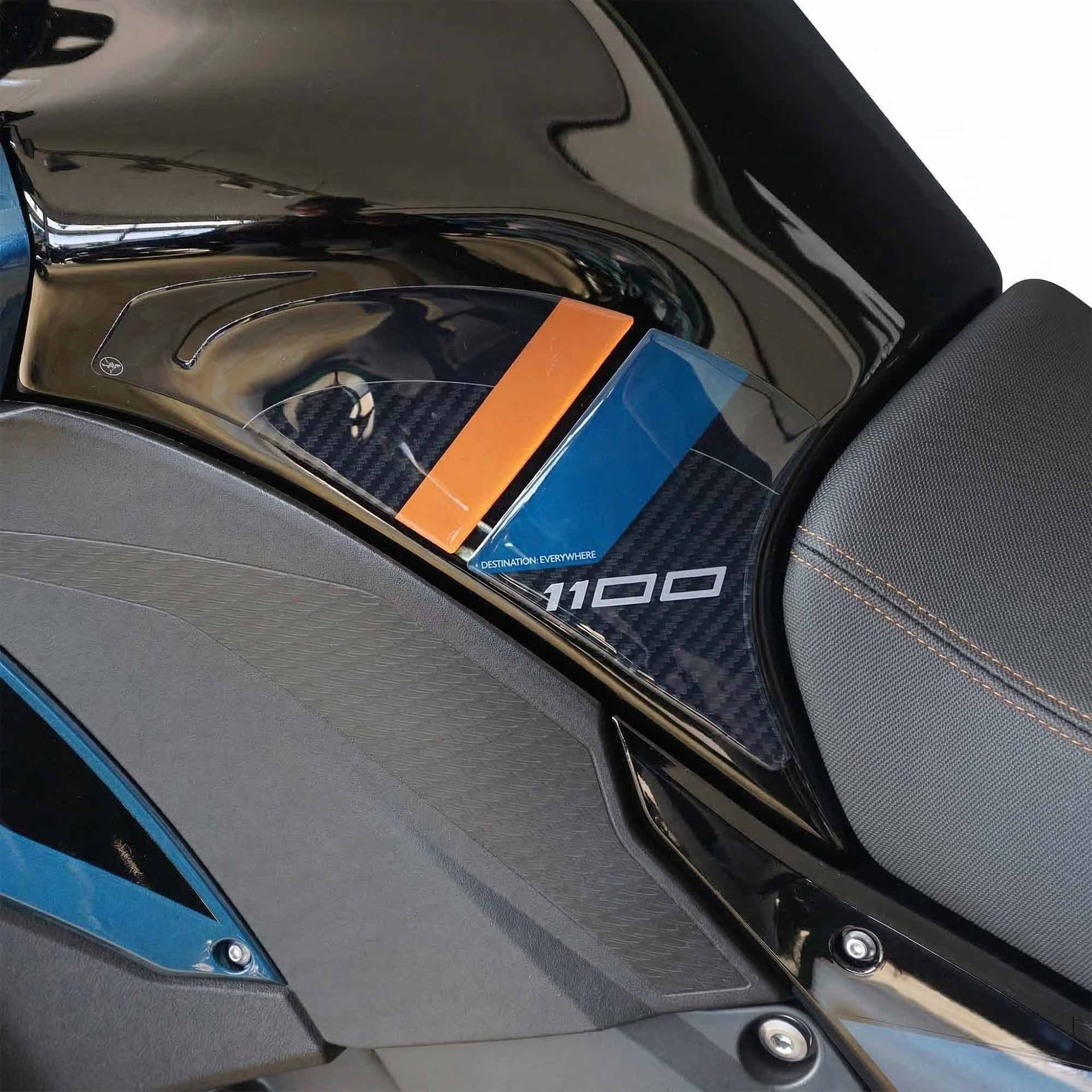 Adesivi 3D Laterali Serbatoio moto compatibili con Kawasaki Versys 1100 2025-26