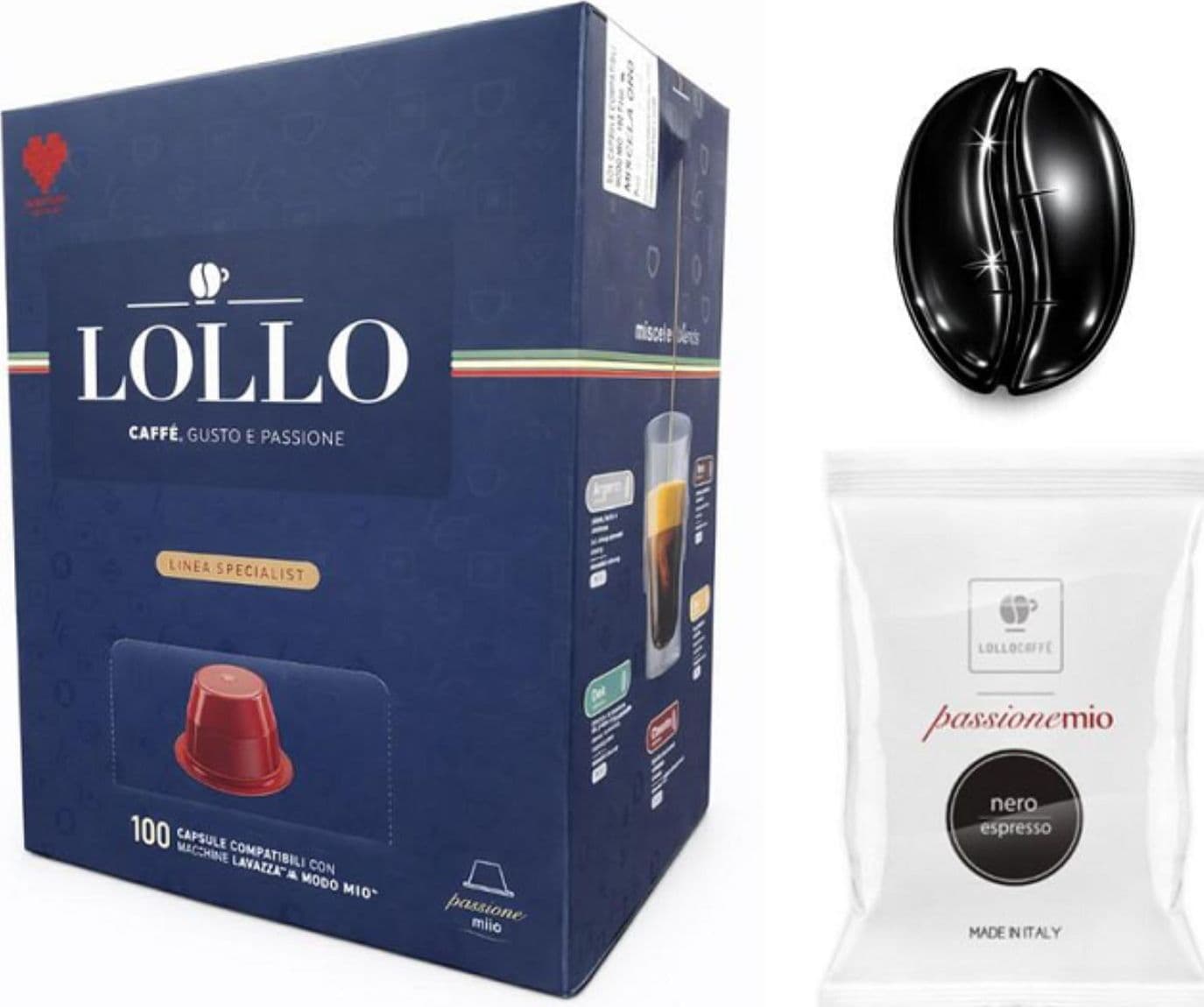 Lollo Caffe Capsule A Modo Mio Nera 100pz