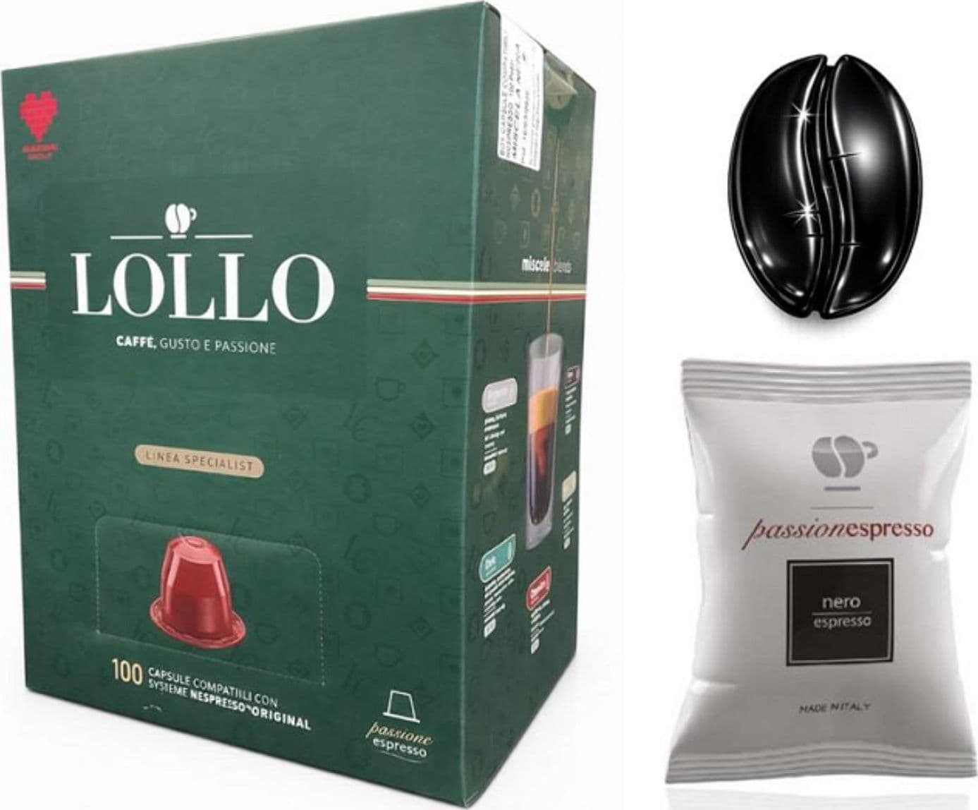Lollo Caffe Capsule Nespresso Nera 100pz