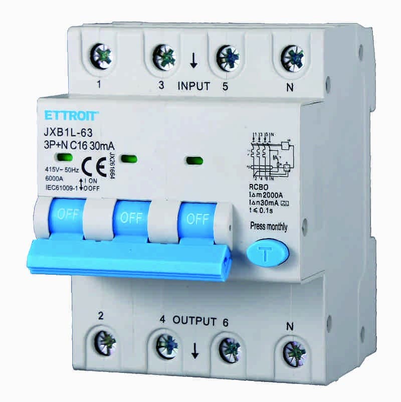 Magn. diff. 3P+N 16A 30mA 380V-6KA CL.A
