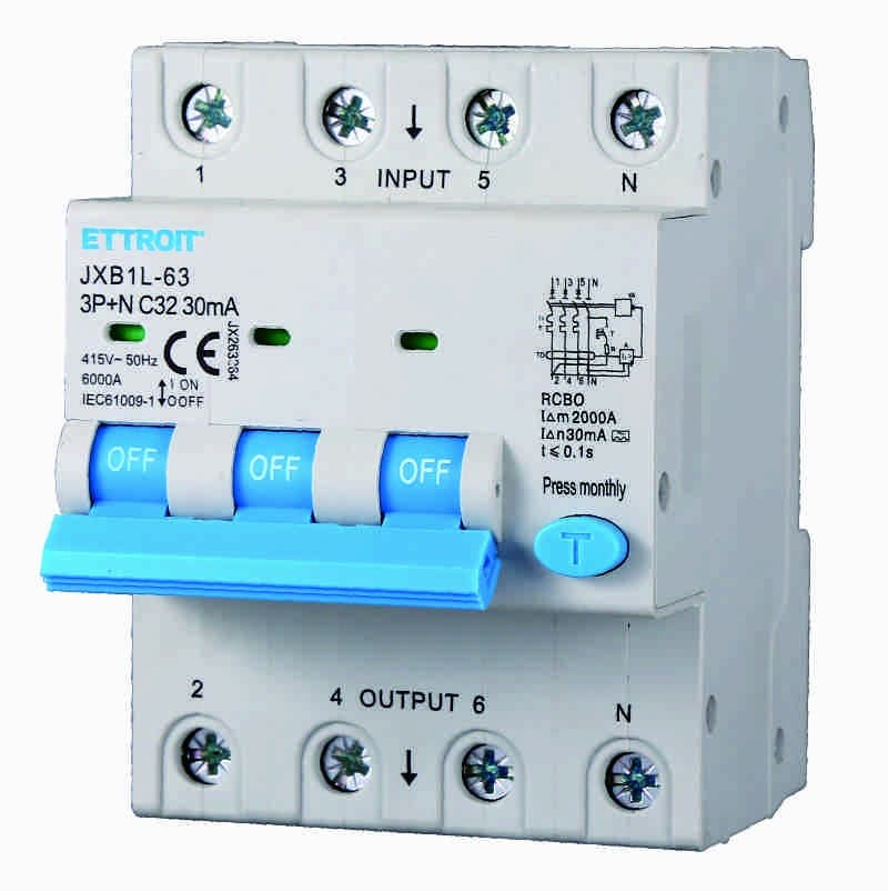 Magn. diff. 3P+N 32A 30mA 380V-6KA CL.A