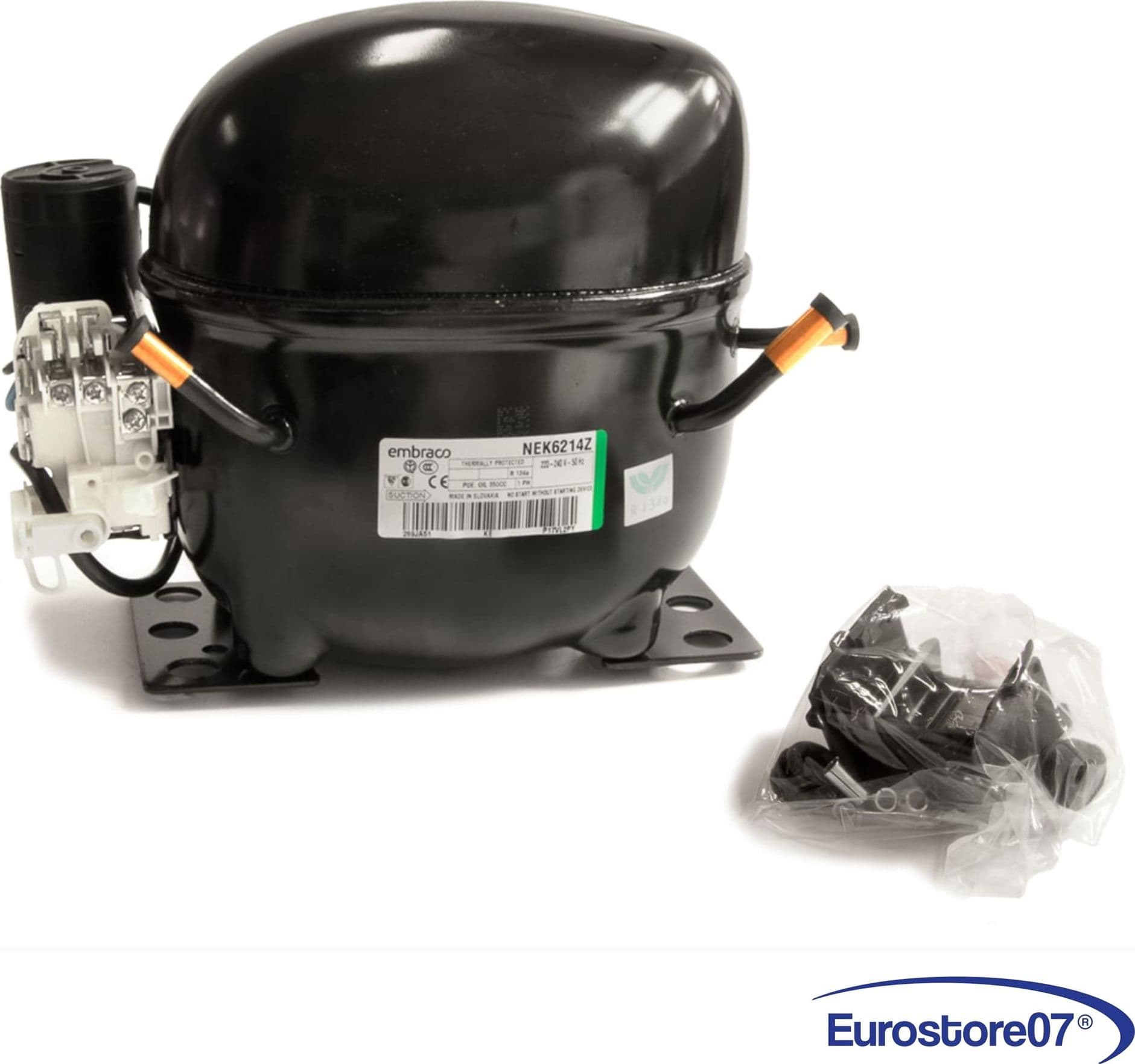 Compressore frigorifero / congelatore embraco nek6214z - gas r134a mhbp 16,8cc