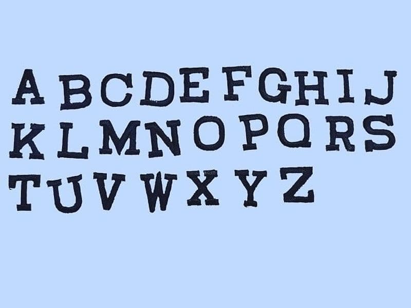 Lettere termoadesive stampatello