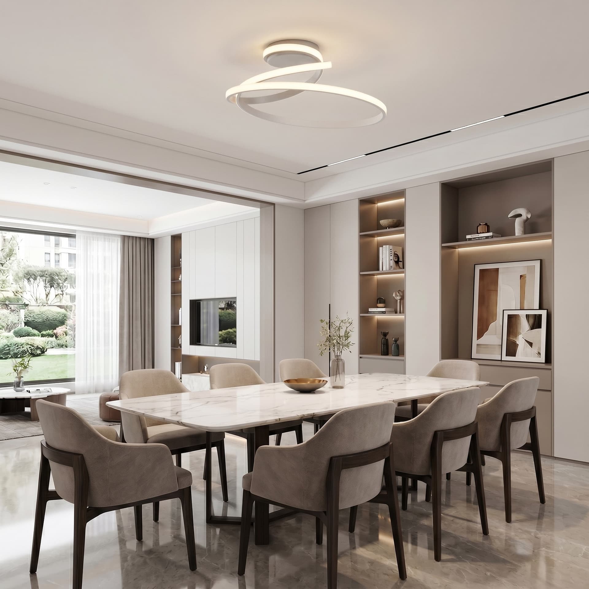 Plafoniera LED da soffitto per interni dal design elegante Disponibile in 3 varianti 40W
