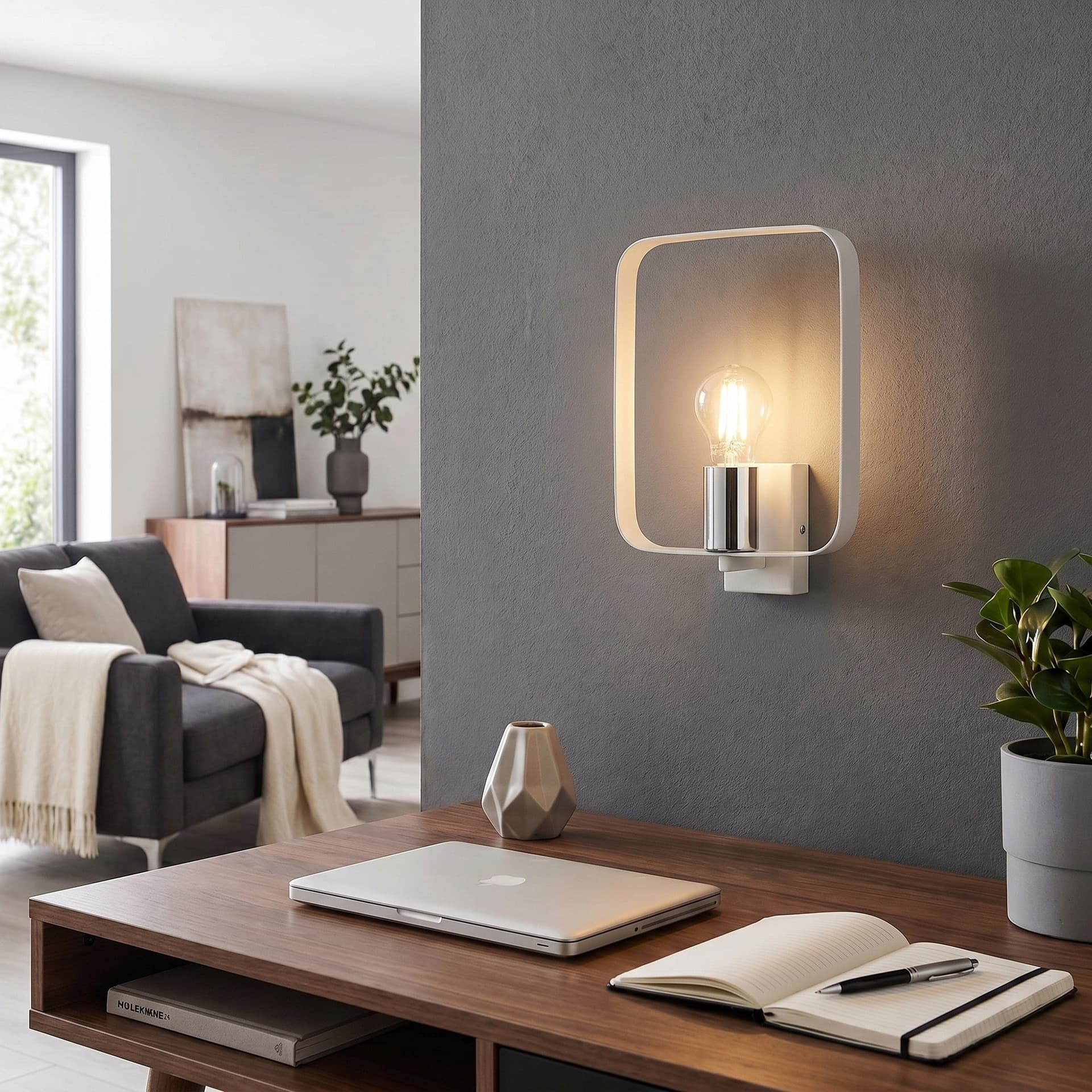 Applique Moderna Bianca o Nera Stile 1XE27