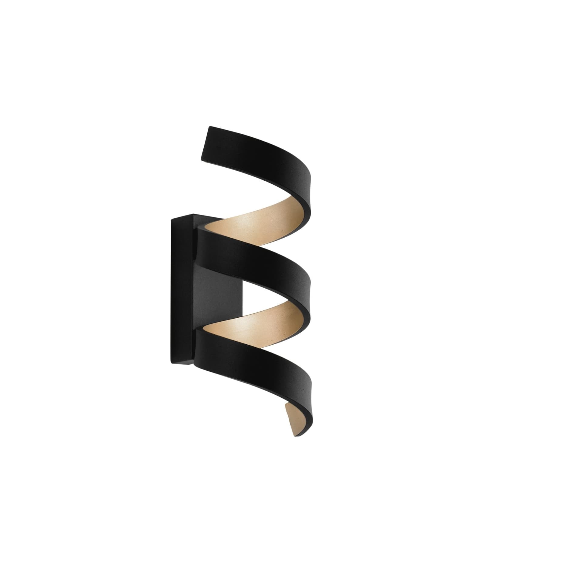 Applique Moderna LED a Spirale Nero/Oro o Bianco/Argento