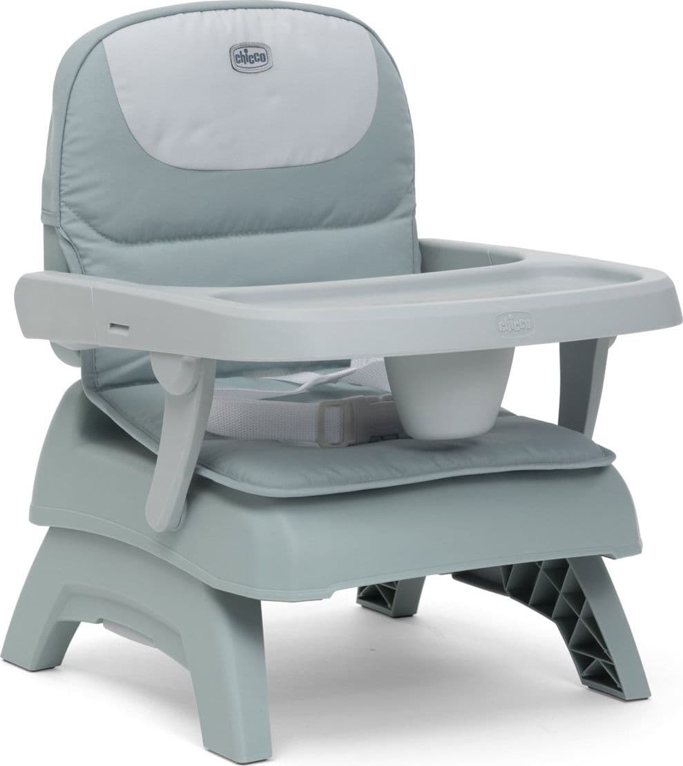 CHICCO Bento - Rialzo Sedia per Bambini, da 6 Mesi, Seggiolino Pappa Alzasedia, Portatile, Altezza Regolabile, Vassoio Rimovibile, Chiusura Compatta, Cuscino Rimovibile, Lavabile in Lavatrice, colore MATCHA