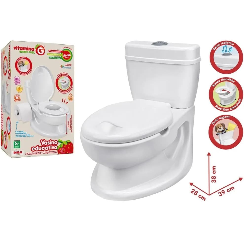 GLOBO Vasino Educativo Bianco con Suoni e Accessori a Batteria 41489