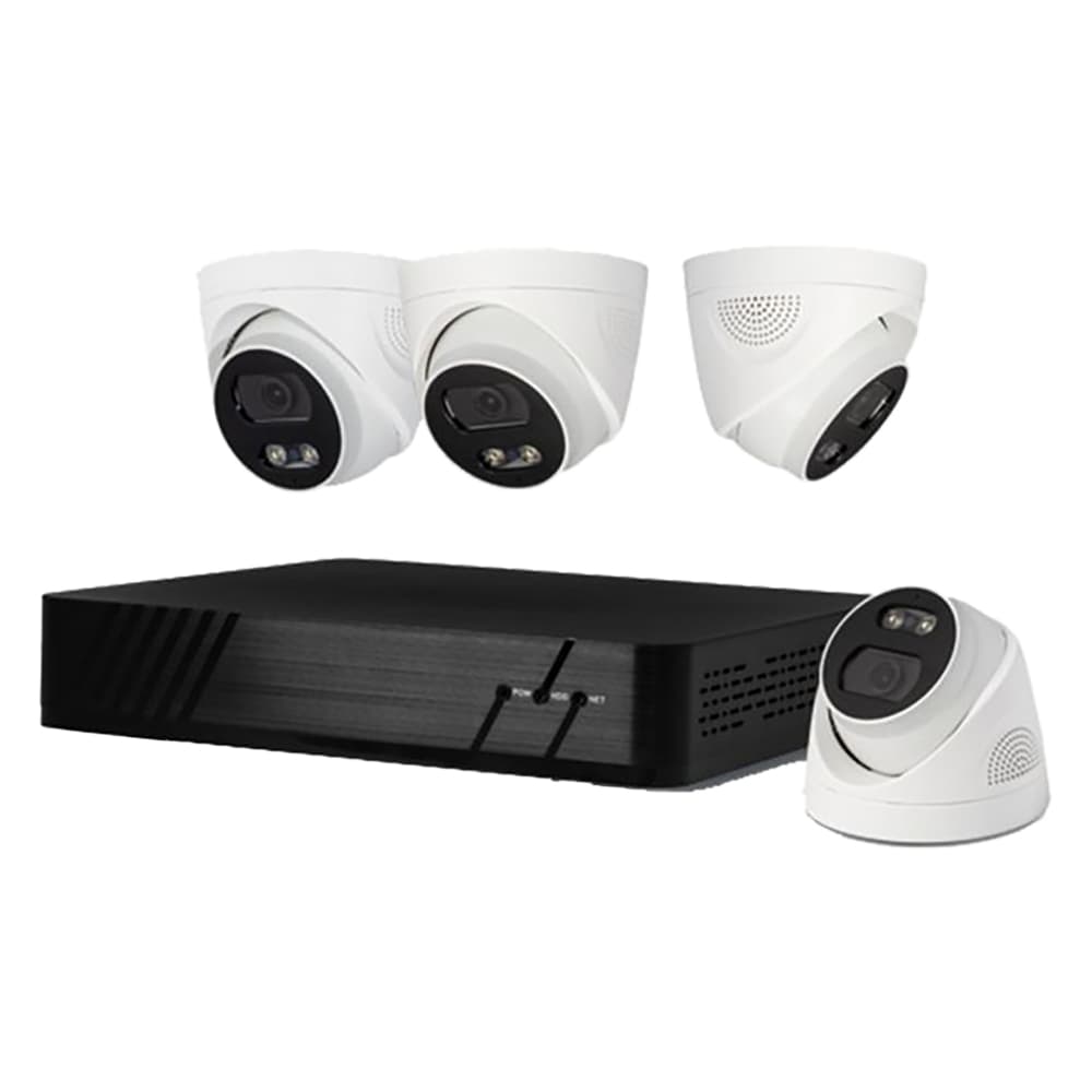 KIT VIDEOSORVEGLIANZA '455051' NVR 8 canali + 4 telecamere Dome 4 MPX - PROXE